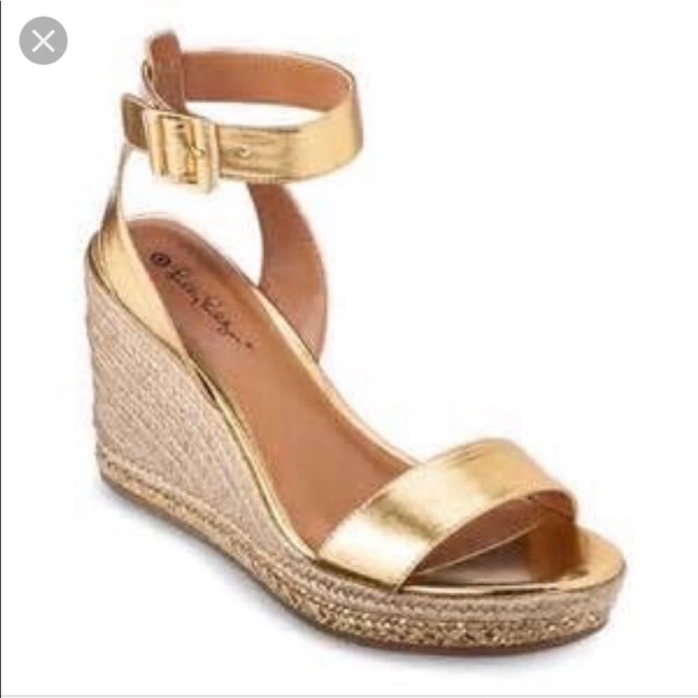 NWT Lilly Pulitzer for Target Gold Wedges